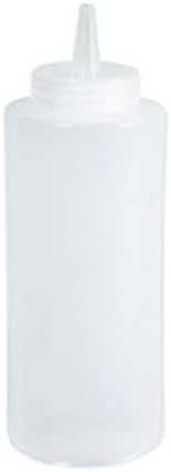 8 Ounce - Winco Squeeze Bottle x6 - Clear Plastic - Perfect for Hosting Events