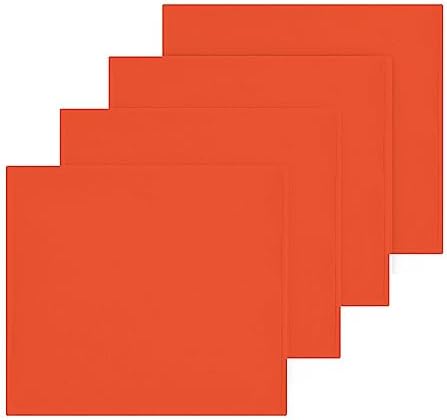 Plain Orange Solid Washcloth 12x12in 2 Pack Absorbent Cotton Towel
