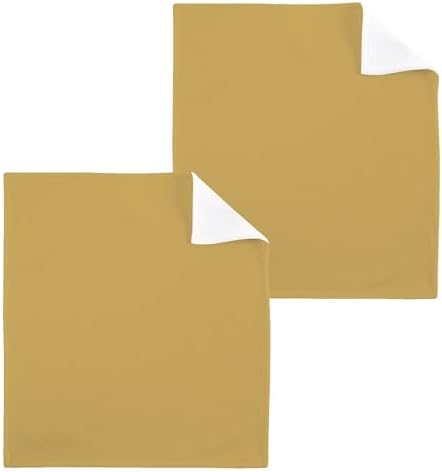 KEIGE 2Pcs Brown Washcloths 12x12in Quick Drying Absorbent Soft Bathroom Towels