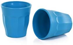 Unbreakable Turquoise Glass Cups 4pk for Dining Entertaining