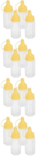 16 Pcs Mini Squeeze Bottle Set for Mustard and Salad Dressing