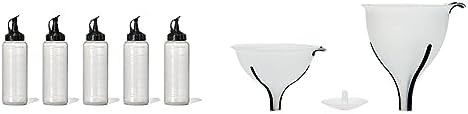 Perfect Squeeze Bottles 5-Pack and Funnel Set