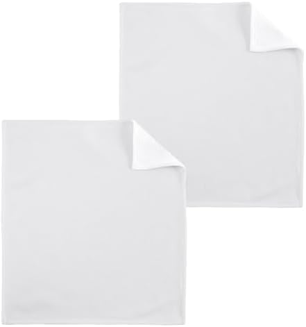 2Pcs White WashclothsQuick Drying Absorbent Soft Bathroom Towels