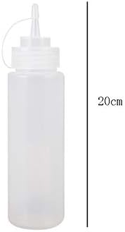 16 oz White Plastic Squeeze Condiment Bottle with Twist-On Cap