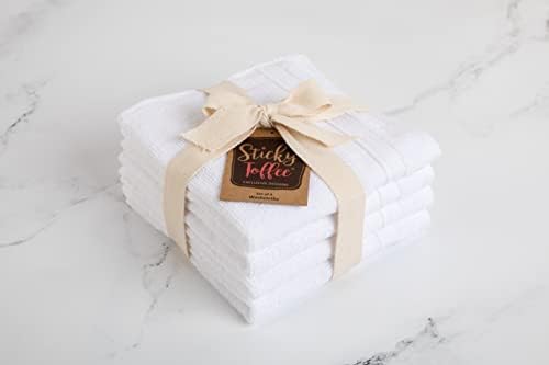 Sticky Toffee Washcloth Set Terry Cotton 13x13 in 4-Pack
