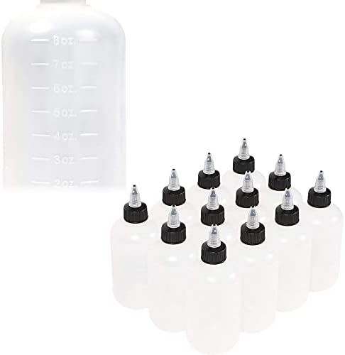 Juvale Boston Round Squeeze Bottles - 8 oz Pack of 12