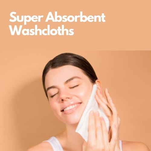 12 Pack White Cotton Washcloths 100 Ring Spun