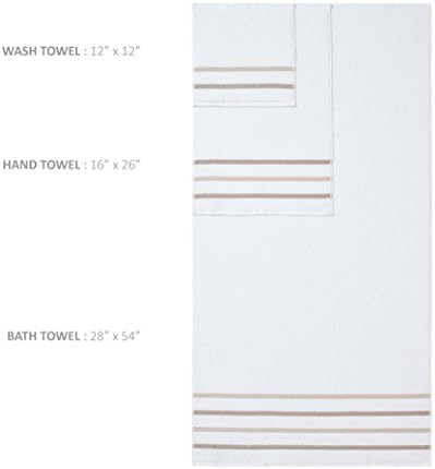 Comfort Spaces Cotton 8 Piece Bath Towel Set Striped