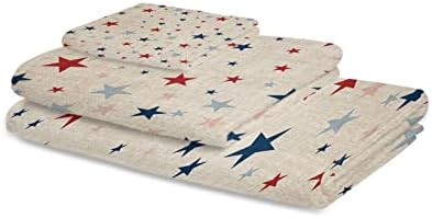 Independence Five-Pointed Star Shining 3-Piece Bath Towels Set