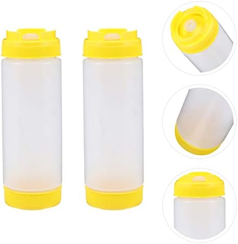 Two-Headed Squeeze Bottle with Endless Storage for Kitchen