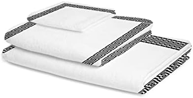 Lsrtoss Black Geometric Bath Towel Set
