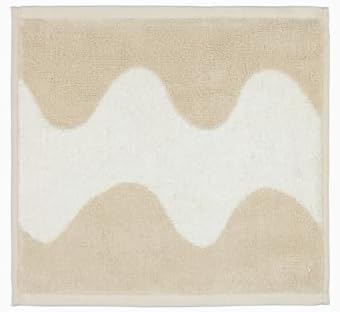 MARIMEKKO Lokki Terry Cotton Washcloth Beige 1