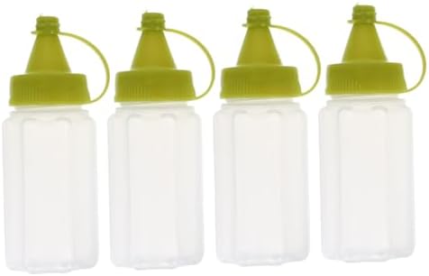 4-Piece Squeeze Bottle Set Build Your Perfect Ketchup Mustard and Dressing Dispensers