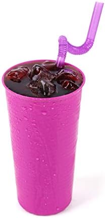 Mintra Home Reusable 28 Oz Purple Tumbler Pack of 6