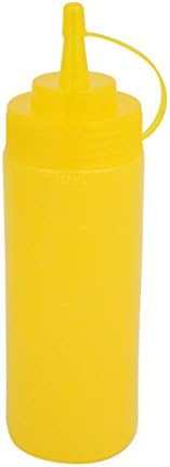 Aexit 360ml Yellow Plastic Condiment Squeeze Bottle