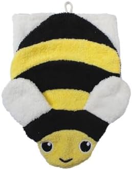 Furnis Organic Cotton Washcloth Bumble Bee Mitt Puppet Adult Size