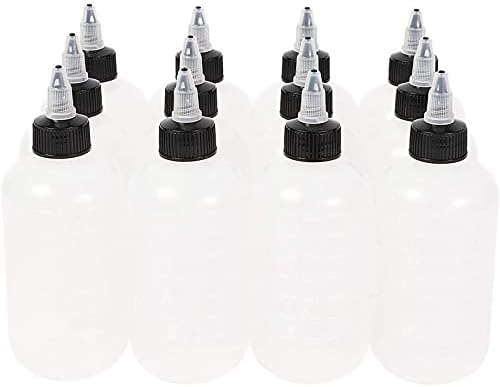 Juvale Boston Round Squeeze Bottles - 8 oz Pack of 12