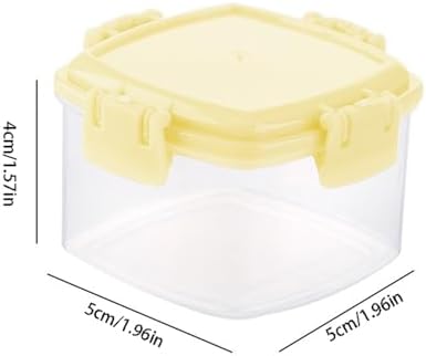 Mini Transparent Food Storage Containers with Leak-Proof Lid 4Pcs