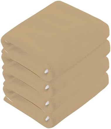 4 Multi-Purpose Tan Washcloths for Soft Hands Clean Surfaces