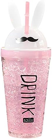 Seelucky Bunny Travel Tumbler with Straw No-Ice Requirement Leak-Proof Durable
