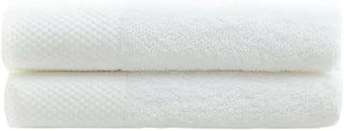 100 White Cotton Washcloth 2-Piece Set