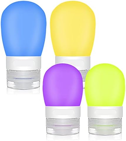 4-Pack Squeeze Salad Dressing Bottles with Leak-Proof Design