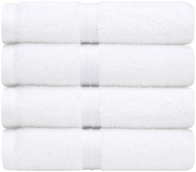 Cotoniche Luxury Extra Soft Washcloths Set of 4 - Hotel Quality 12x12 White