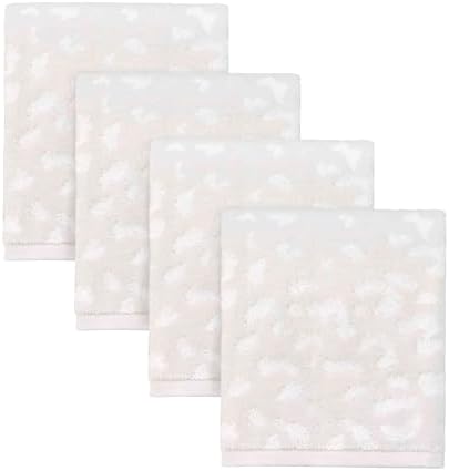 Nicole Miller Soft Cotton Washcloths Set of 4 Animal Print