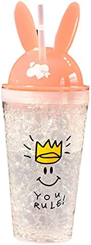 Seelucky Bunny Travel Tumbler with Straw No-Ice Requirement Leak-Proof Durable