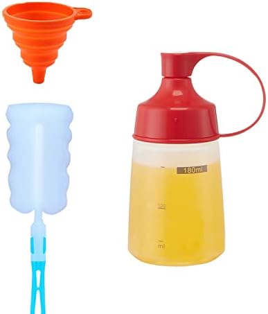 SUJUDE Condiment Squeeze Bottles 6oz Red - Easy Use