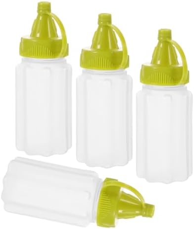 4-Piece Condiment Squeeze Bottles 30ml Compact Durable and Easy to Use