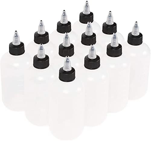 Juvale Boston Round Squeeze Bottles - 8 oz Pack of 12