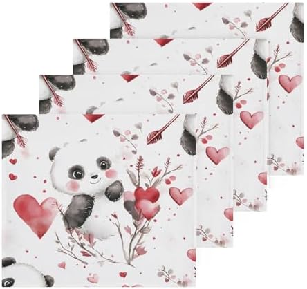 FUGIDO Valentines Day Panda Washcloth Set - Premium Soft 2-12_pack