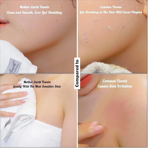 Mother-Earth Bathtowels Soft Quick-Dry Reusable Eco-Friendly Sensitive Skin