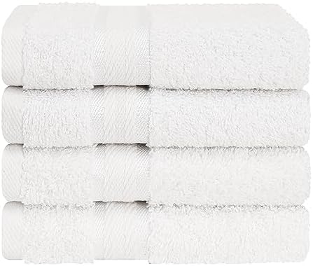 100 Cotton Soft Washcloths Set for Bathroom
