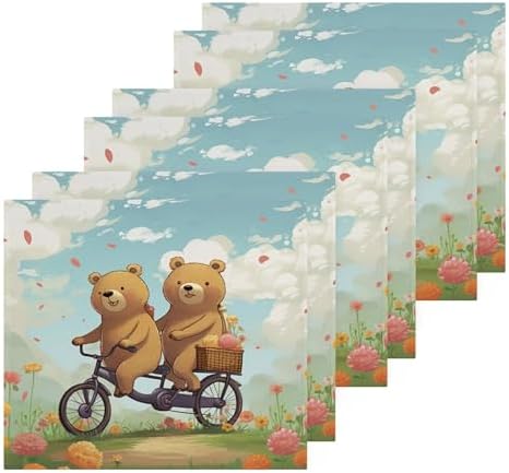Cartoon Bear Washcloth Set