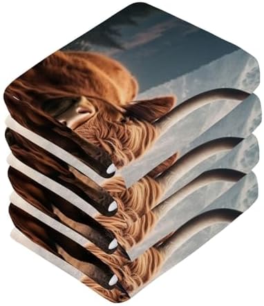 Highland Cow Washcloth Set