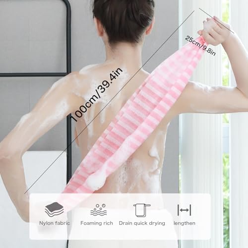 4-Piece Exfoliating Body Scrub Towels for Men Women