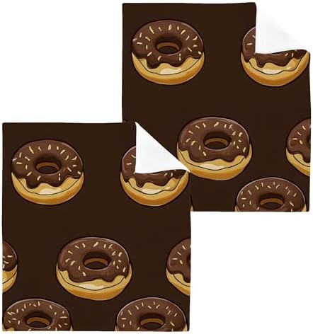 Xigua Chocolate Doughnut Washcloth Set - Fast Drying Towels