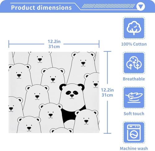 Xigua White Polar Bear Washcloth