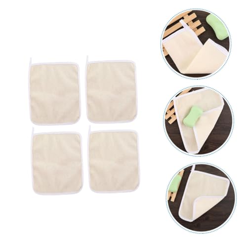 4-Piece Exfoliating Body Scrub Towels for Smooth Skin
