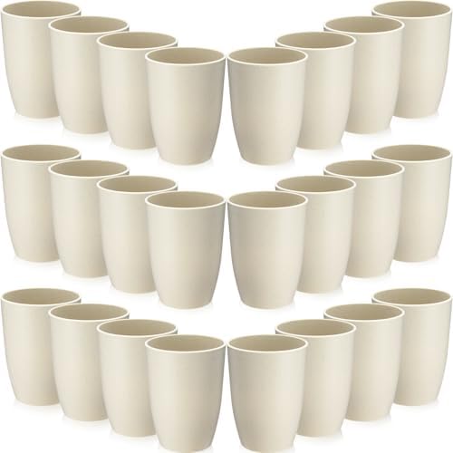 Patelai Unbreakable Plastic Cups Dishwasher Safe - Perfect for Smoothies More