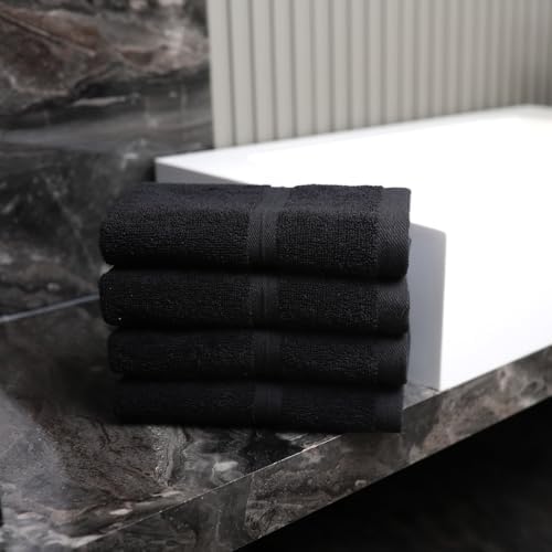 Fluffy Super Soft Washcloth Set of 4 12x12 - Hotel Quality