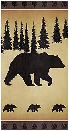 Retro Polar Bear Microfiber Kitchen Towels Set