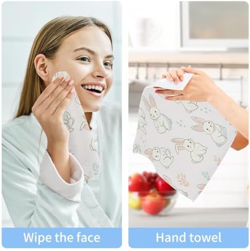 Soft Rabbits Washcloth Set 12x12 - Home Gym Travel