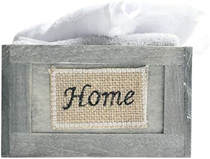 Brielle Home 6 Piece Washcloth Set with Wooden Crate 1