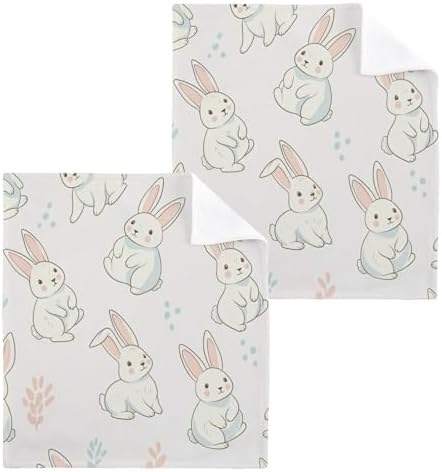 Soft Rabbits Washcloth Set 12x12 - Home Gym Travel