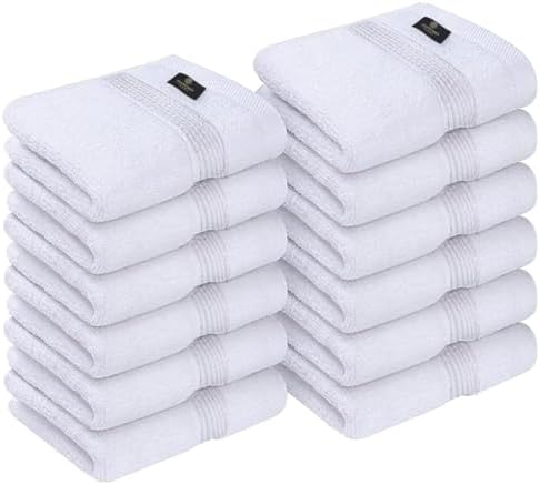 Effortless Clean 12 x 12 Inch Set Diamond Terry Cotton Washcloths