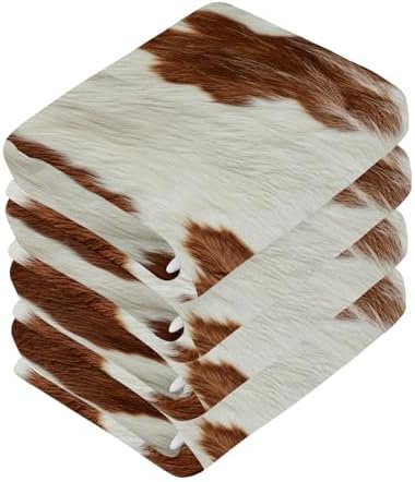 Perfect 12x12 Soft Print Washcloth Set for Bathroom More