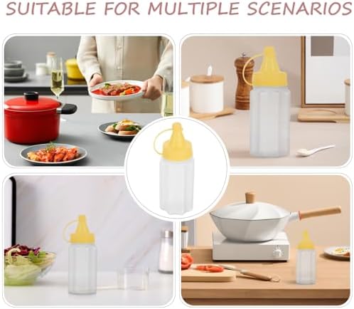 16 Pcs Mini Squeeze Bottle Set for Mustard and Salad Dressing